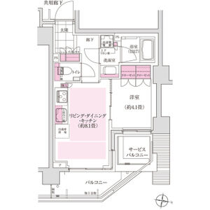 1LDK 間取り図