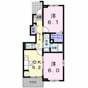 2DK 間取り図