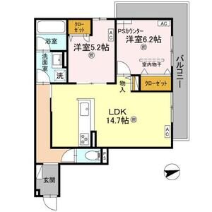 2LDK 間取り図