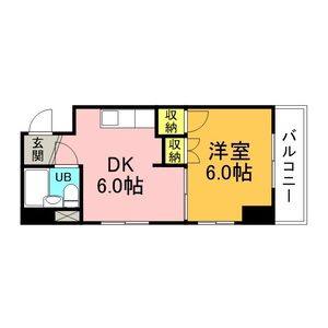 1DK 間取り図