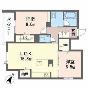 2LDK 間取り図