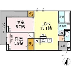 2LDK 間取り図