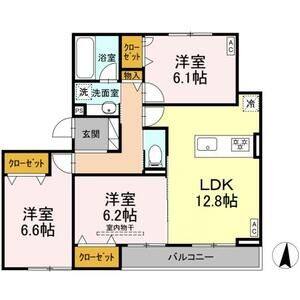 3LDK 間取り図
