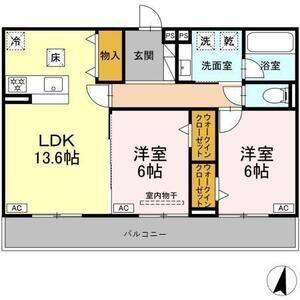 2LDK 間取り図