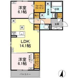 2LDK 間取り図