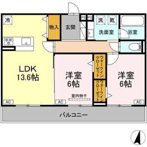 2LDK 間取り図