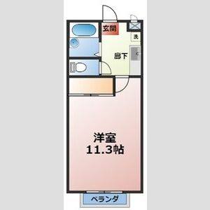 1DK 間取り図