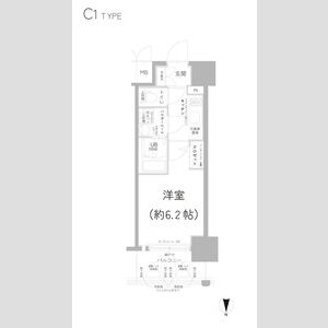 1K 間取り図