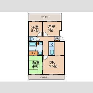 3DK 間取り図