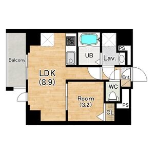 1LDK 間取り図
