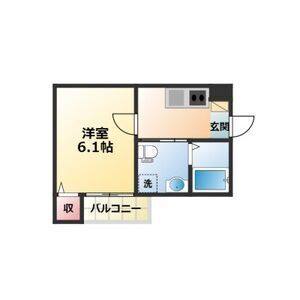 1K 間取り図