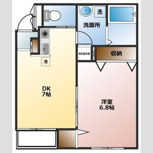 1DK 間取り図