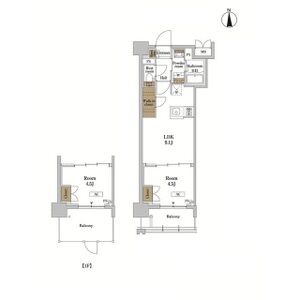 1LDK 間取り図