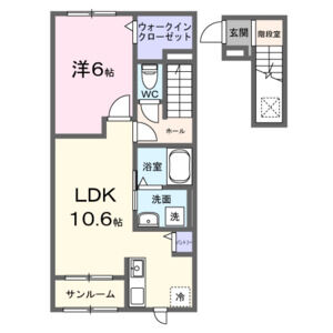 1LDK 間取り図
