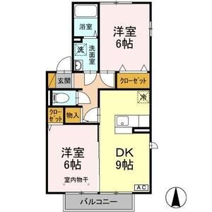 2DK 間取り図