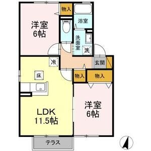2LDK 間取り図