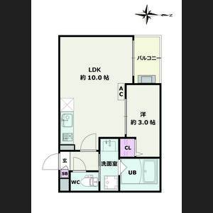 1LDK 間取り図