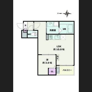1LDK 間取り図