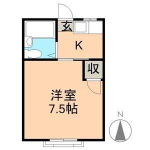1K 間取り図