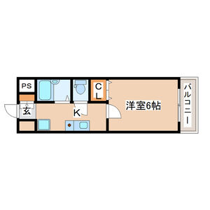 1K 間取り図