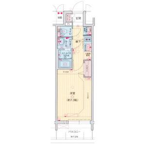 1K 間取り図