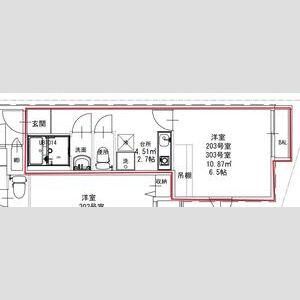 1K 間取り図