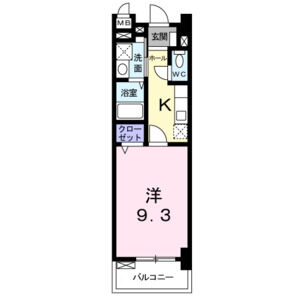 1K 間取り図