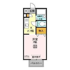 1K 間取り図