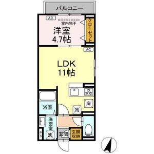 1LDK 間取り図