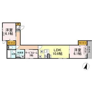 2LDK 間取り図