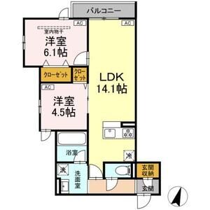 2LDK 間取り図
