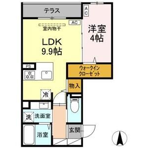 1LDK 間取り図