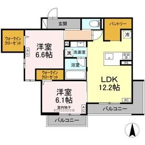 2LDK 間取り図