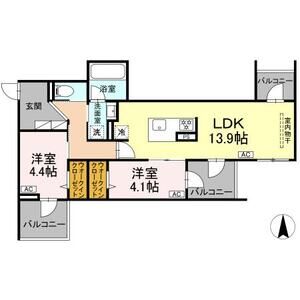 2LDK 間取り図