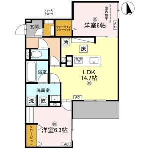 2LDK 間取り図