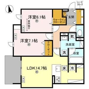 2LDK 間取り図