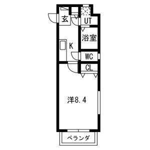 1K 間取り図