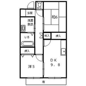 2DK 間取り図
