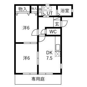 2DK 間取り図