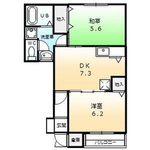 2DK 間取り図