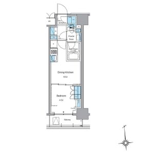 1DK 間取り図