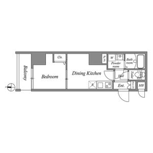 1DK 間取り図