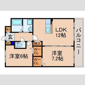 2LDK 間取り図