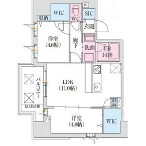 2LDK 間取り図