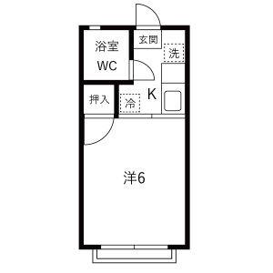 1K 間取り図