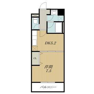 1DK 間取り図