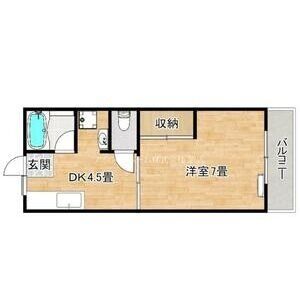 1DK 間取り図