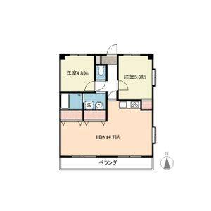 2LDK 間取り図