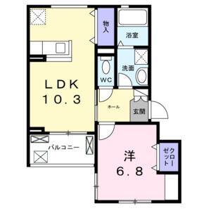 1LDK 間取り図