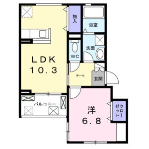 1LDK 間取り図